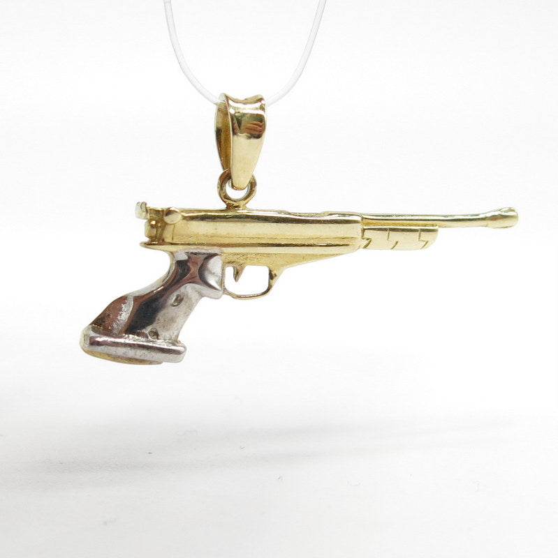 LANGER LAUF Revolver Colt Gun Pistole Aus Swarovski Kristall Kette