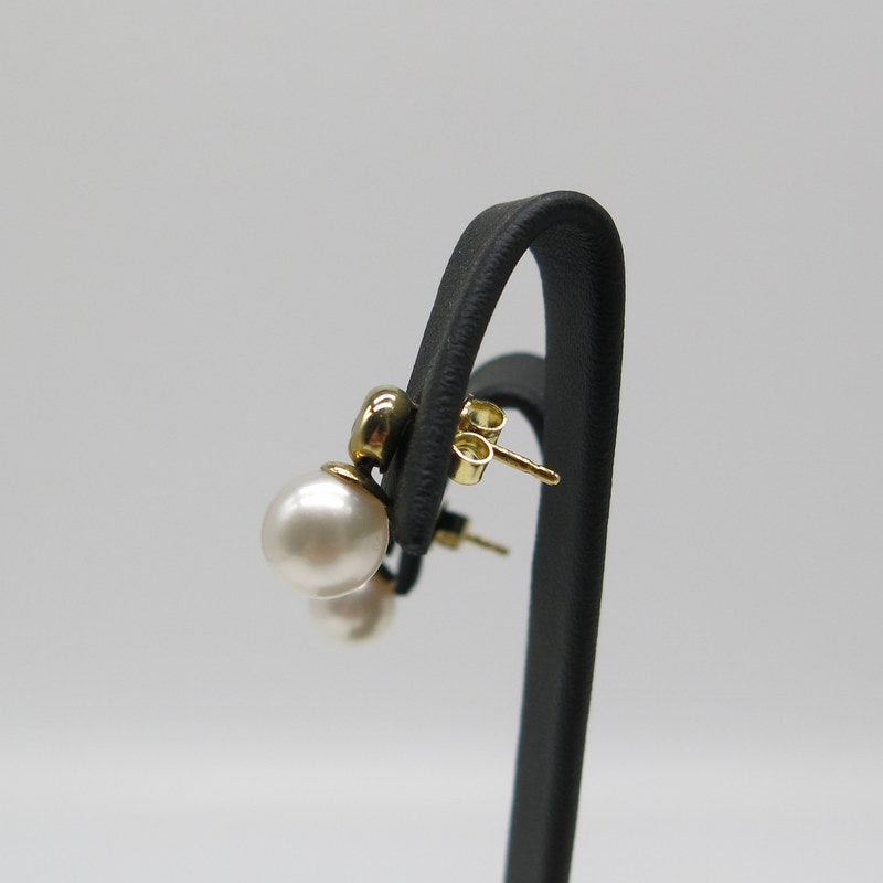 585/-er Gold - Ohrringe Süßwasserperle mit Brillanten 0.14ct. TW SI1 - Ø 7.5mm