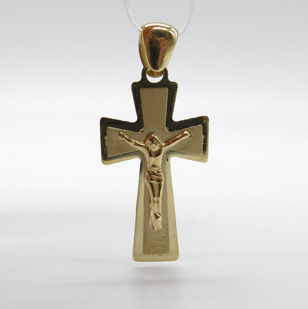 585/-er Gold - Kreuz Anhänger Jesus - ca.2.65gr.