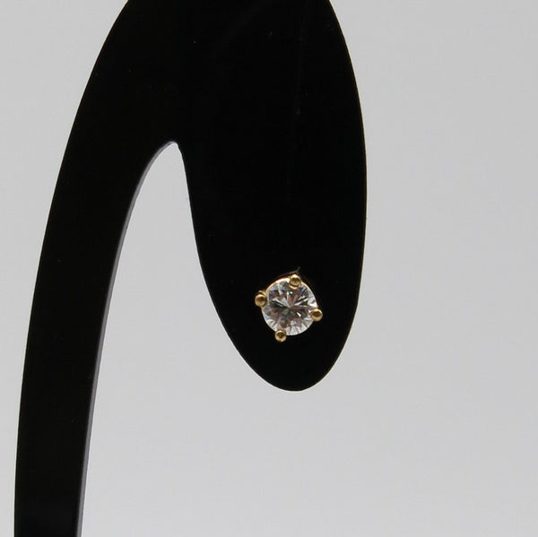 585/-er Gold - Ohrstecker 4er Fassung mit Diamant ca.0.44ct. TW SI1 - Ø 4mm