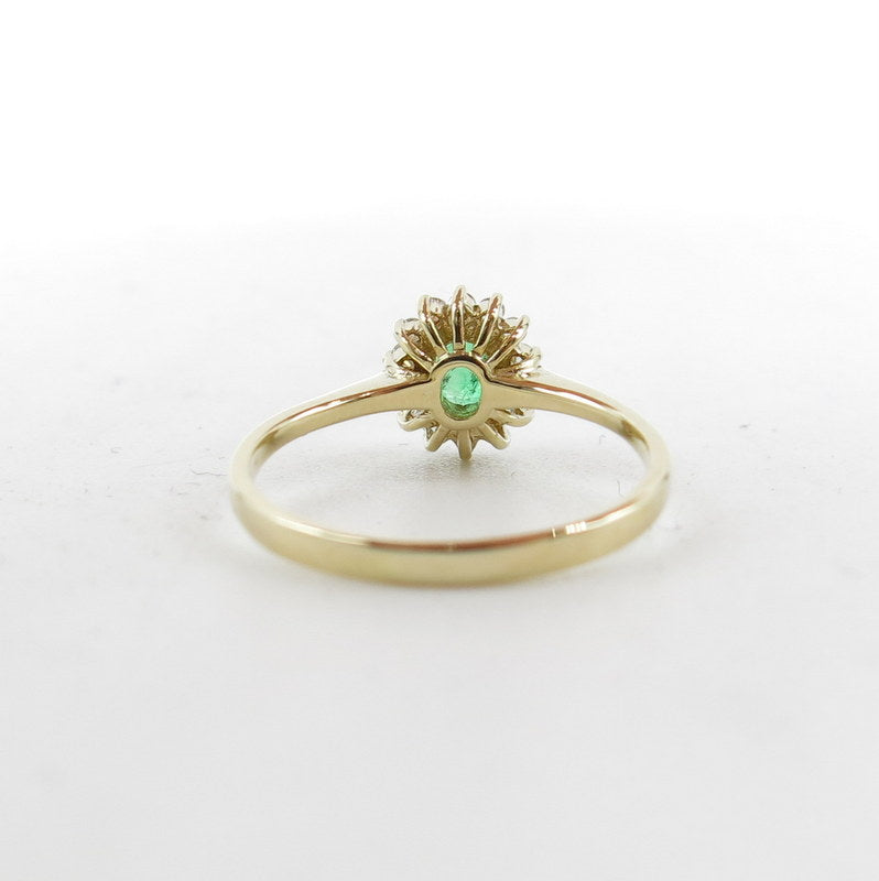585/-er Gold - Ring mit Smaragd & Brillanten - Gr.53 - ca.1.90gr.