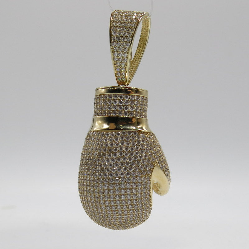 juwelier handschuhe 585/-er Gold - Box Handschuhe Boxen Ice Out Anhänger