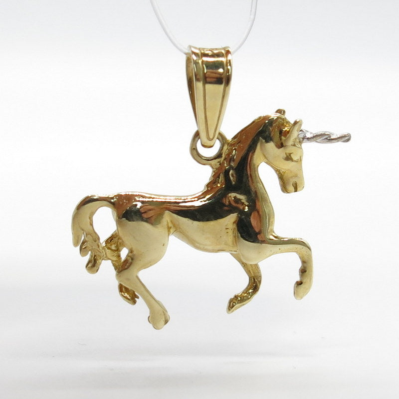 585/-er Gold Bicolor - Pferd Anhänger Gold - ca.3.70gr. Art – Juwelier