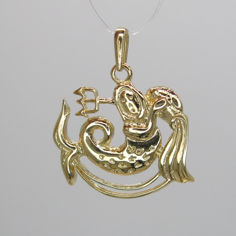 Gold Sternzeichen 585/-er ca.4.20gr. Juwelier Anhänger – Art Gold - - Wassermann