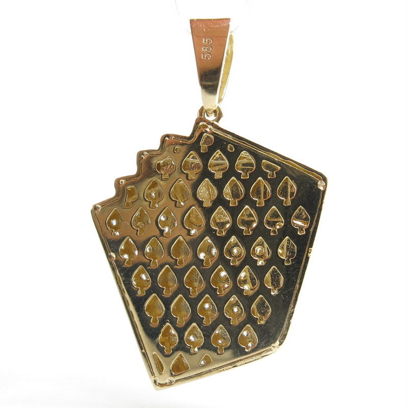 585/-er Gelbgold - Poker Karten Anhänger mit Zirkonia - ca.9.44gr.