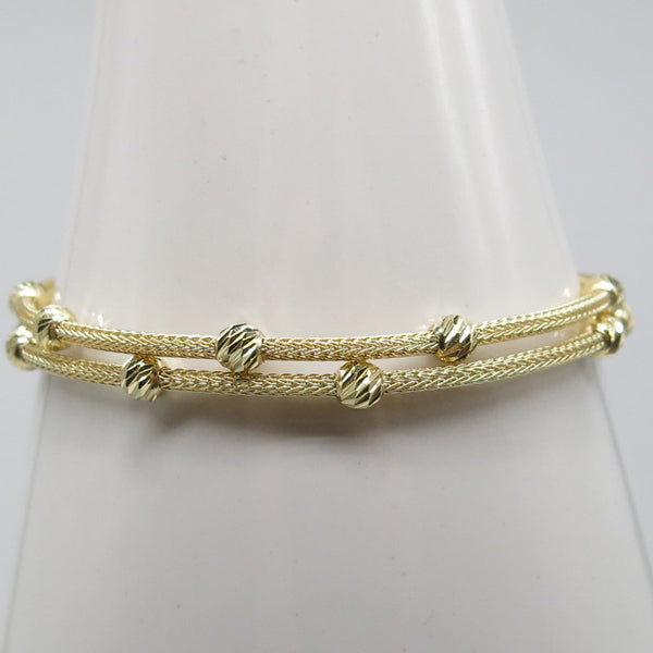 585/-er Gold - Fancy Armband mit Zirkonia - ca.6.80gr. - L: 19cm