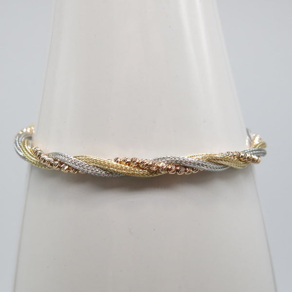 585/-er Gold - Dorika Tricolor Armband - Ø 4.5mm - L: 19cm