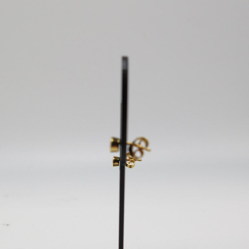 375/-er Gold - Ohrstecker Runde Fassung mit Diamant ca.0.08ct. TW SI2 - Ø 4.5mm