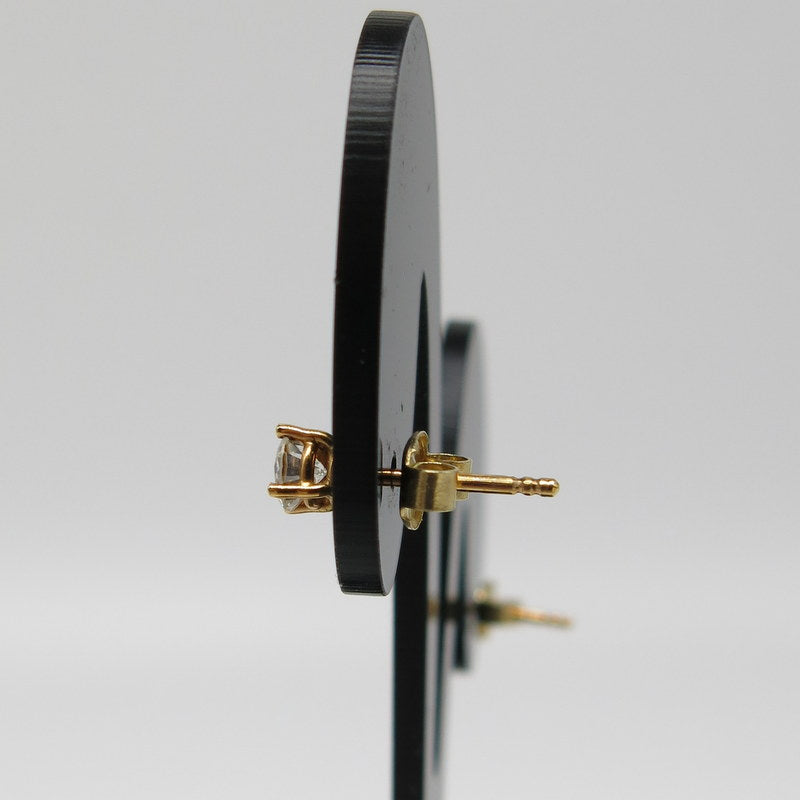 585/-er Gold - Ohrstecker 4er Fassung mit Diamant ca.0.50ct. TW SI1 - Ø 4.1mm