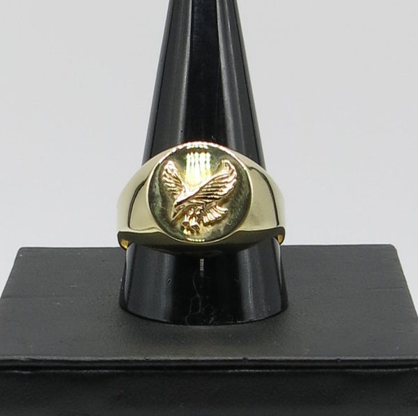 585/-er Gold - Siegelring Herrenring Adler Ring - Gr.68 - ca.3.90gr.