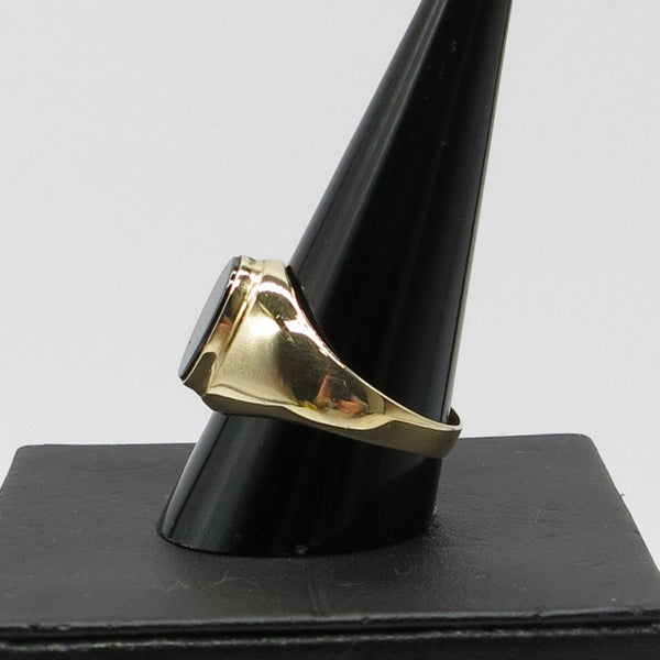 585/-er Gold - Onyx Ring Herrenring Siegelring - Gr.64