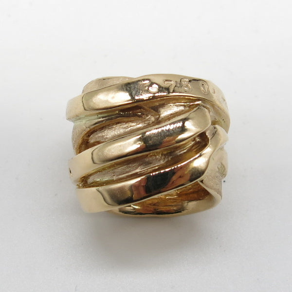750/-er Gold Ring Massiv - ca.57.20gr. - Gr.55