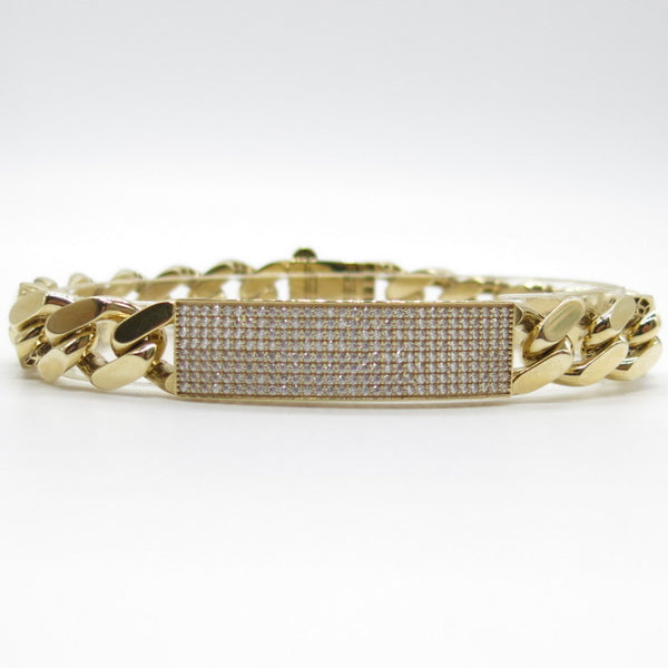 585/-er Gold - ID Armband mit Zirkonia - ca.23.70gr. - L: 20cm