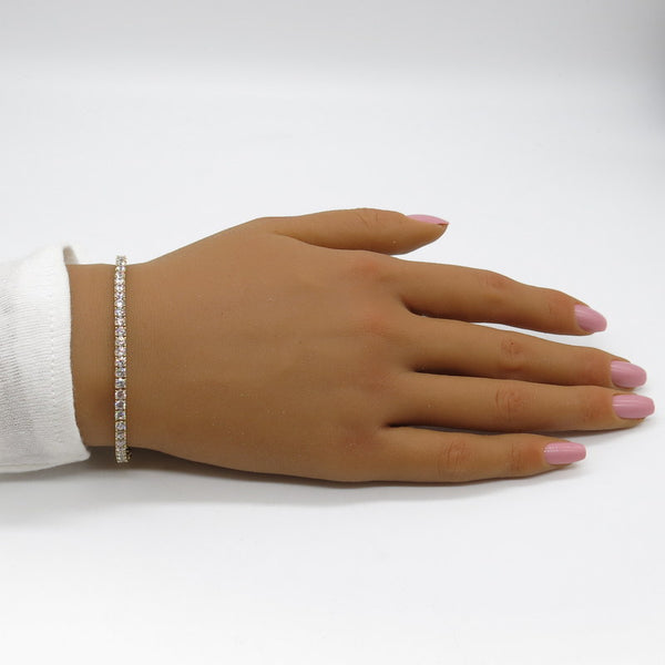 585/-er Gold - Armband Ice-Out mit Zirkonia Su Yolu - ca.9.75gr. - L: 18.5cm