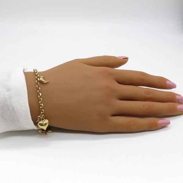 585/-er Gold - Bettelarmband - L: 20cm - ca.8.60gr.