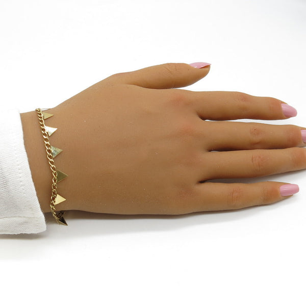 585/-er Gold - Bettelarmband - L: 19.5cm - ca.2.70gr.