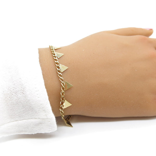 585/-er Gold - Bettelarmband - L: 19.5cm - ca.2.70gr.