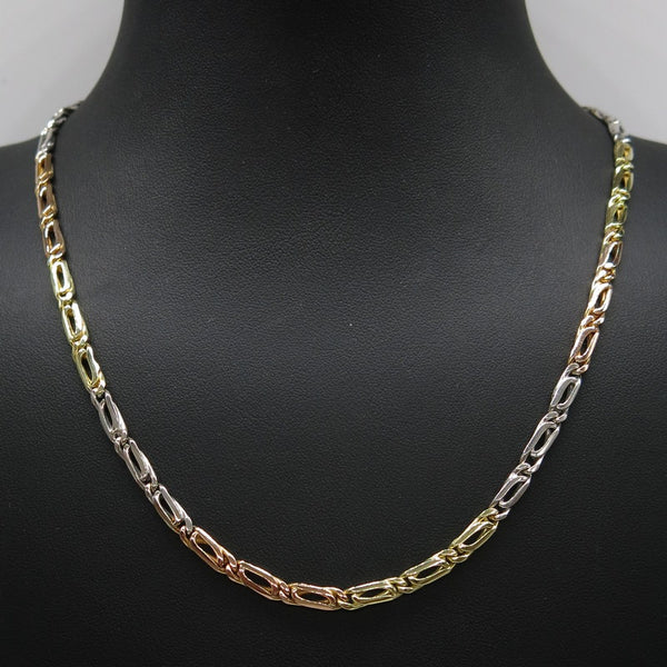 585/-er Gold Tricolor Kette - L: 56cm - ca.22.65gr.