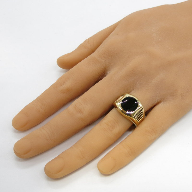 585/-er Gold - Onyx Ring Herrenring Siegelring - Gr.65