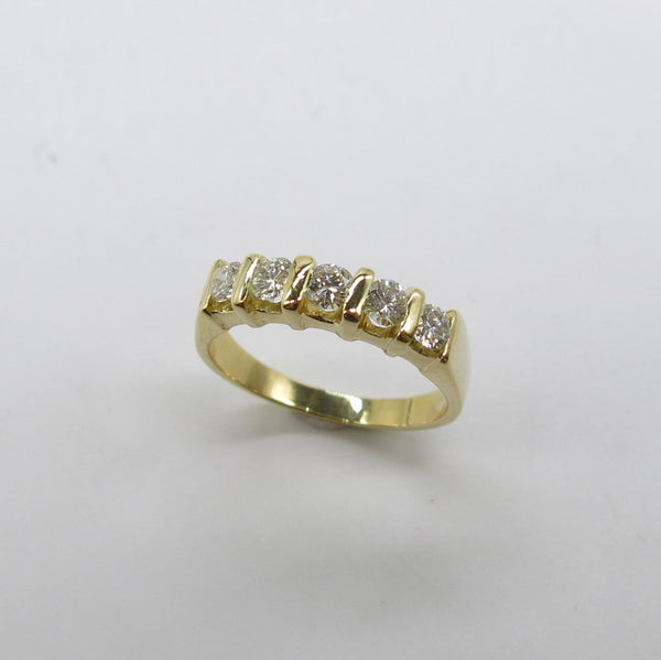 750/-er Gold Ring mit 5 Brillanten ca.0.50ct. TW SI1 - Gr.55