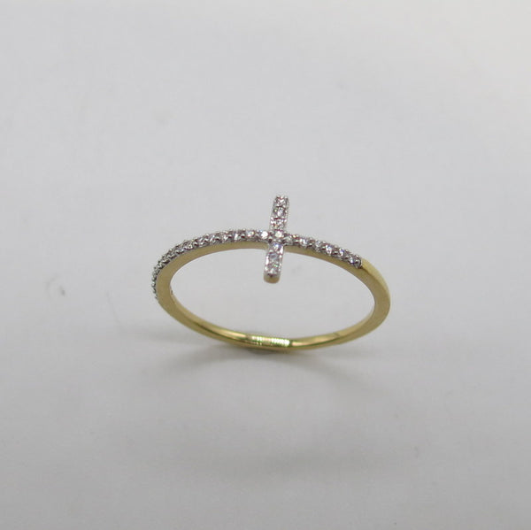 750/-er Gold Halb Memoire Ring mit Brillanten ca.0.13ct. TW SI1 - Gr.56