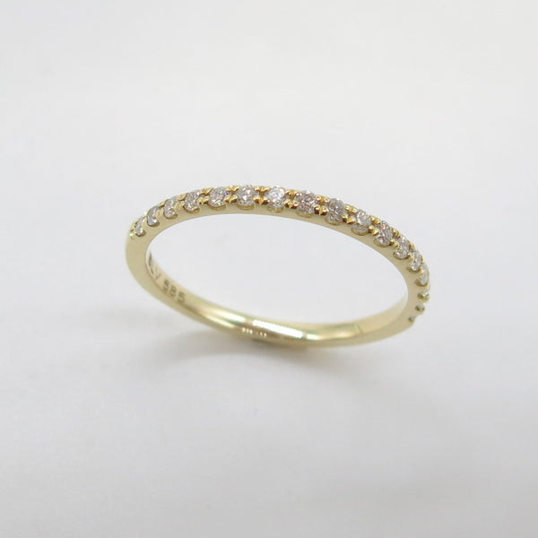 585/-er Gold Halb Memoire Ring mit Brillanten ca.0.28ct. TW SI1 - Gr.55