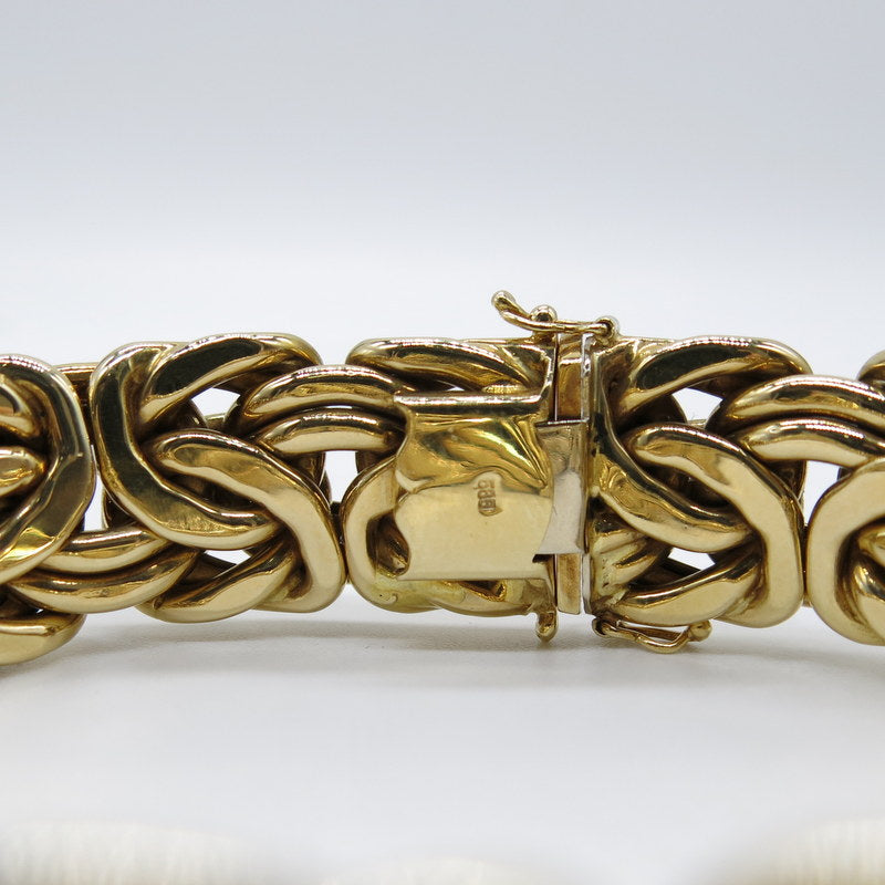 585/-er Gold Flach Königskette Armband - ca.22cm