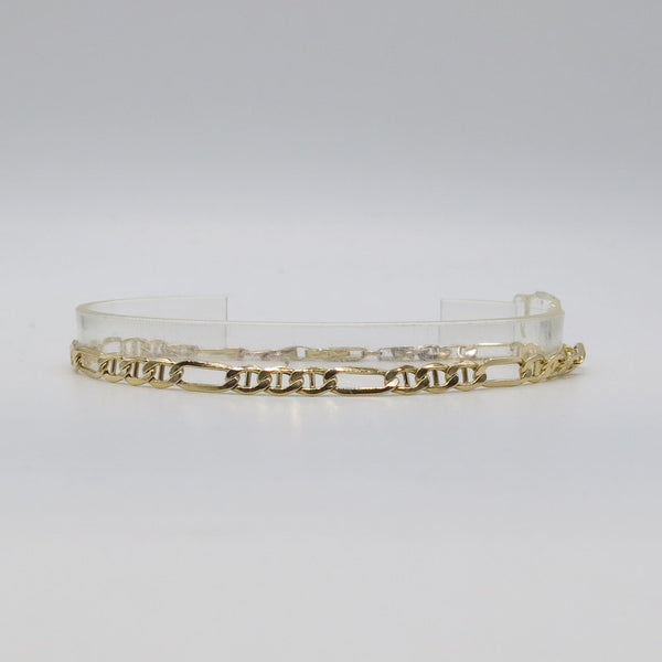 585/-er Gold - Figaro Armband - ca.21cm - ca.4.00gr.