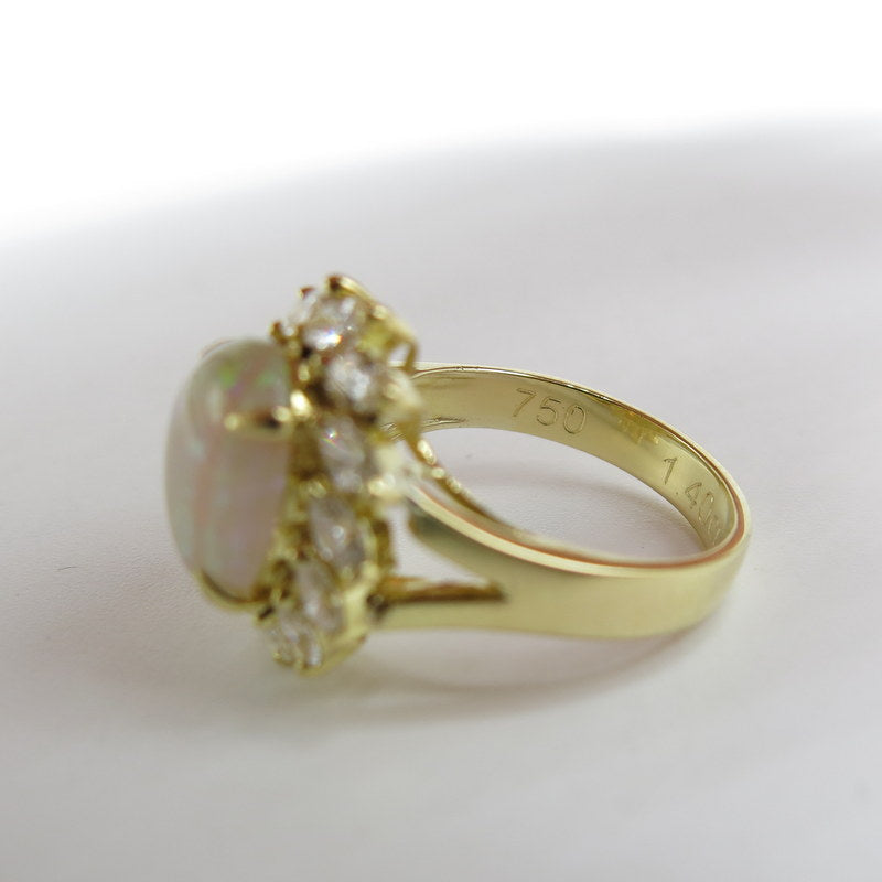 750/-er Gold Opal Ring mit Diamanten ca.1.40ct. TW SI1 - Gr.57