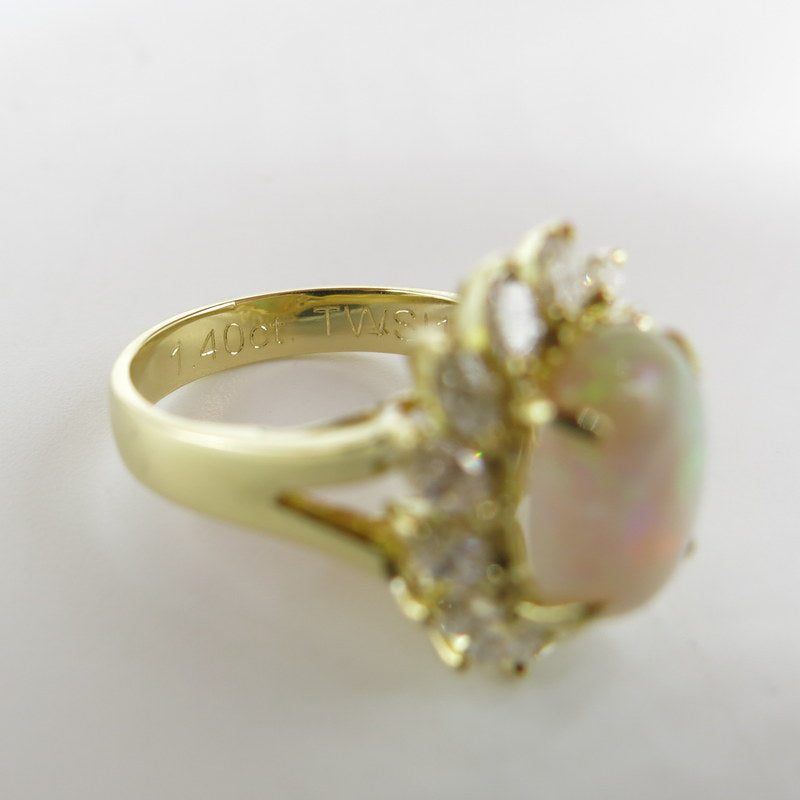 750/-er Gold Opal Ring mit Diamanten ca.1.40ct. TW SI1 - Gr.57