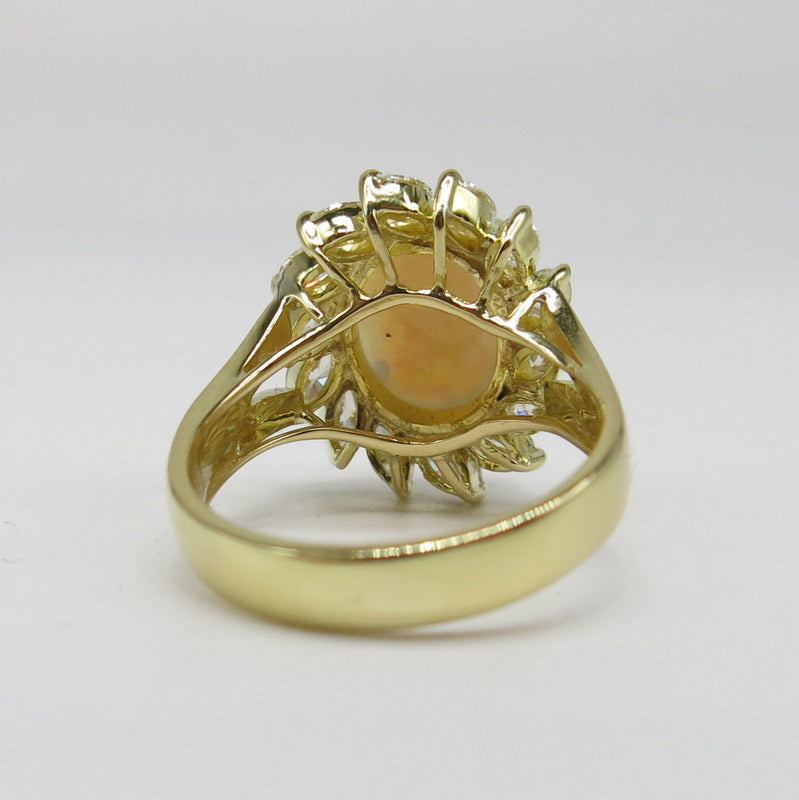 750/-er Gold Opal Ring mit Diamanten ca.1.40ct. TW SI1 - Gr.57