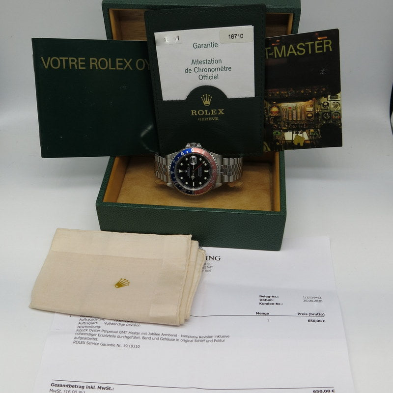 Rolex GMT Master II Pepsi - ref.16710 - Stahl - Jahr: 2004 - B+P - Fullset