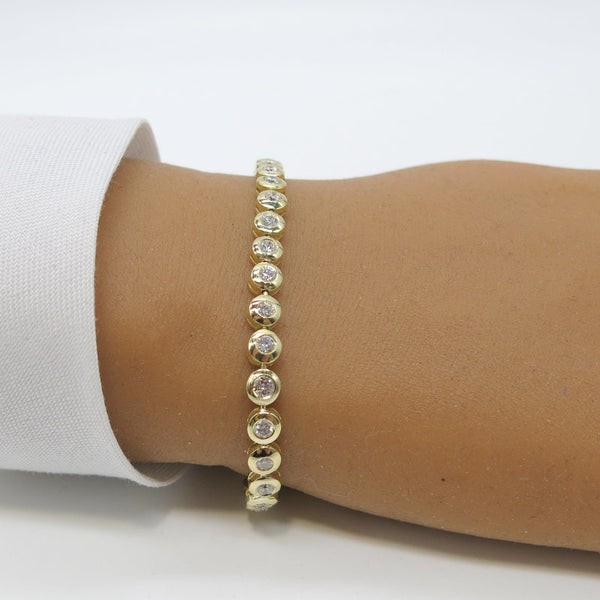 585/-er Gold Tennis Armband Diamant ca.1.80ct. TW SI1 - L: 18cm