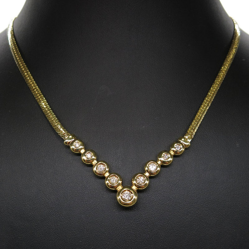 585/-er Gold Collier mit Diamanten ca.1.00ct. TW SI1- L: 50cm