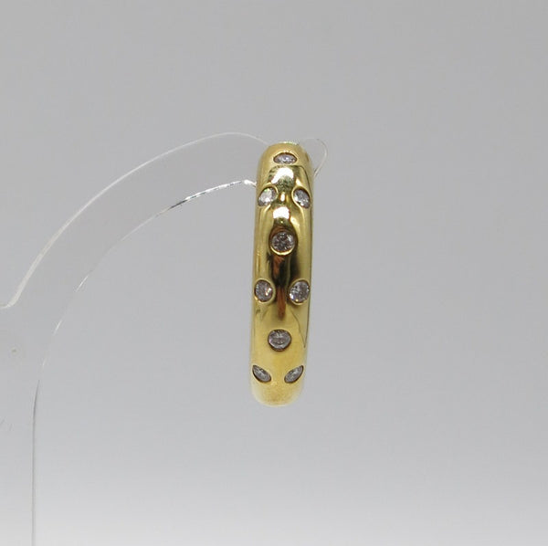 750/-er Gold - Creolen mit Diamanten ca.0.90ct. TW SI1