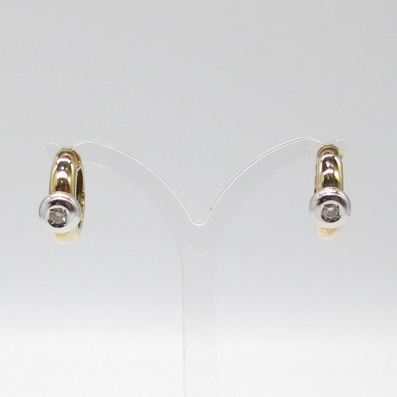 585/-er Gold Bicolor Creolen mit Diamanten ca.0.20ct. TW SI1