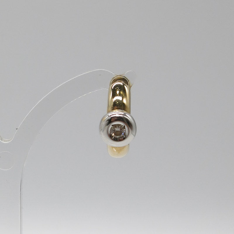 585/-er Gold Bicolor Creolen mit Diamanten ca.0.20ct. TW SI1