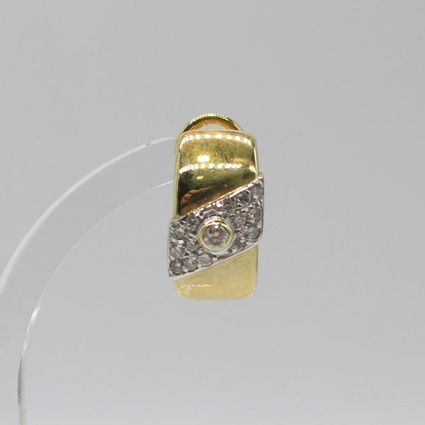 585/-er Gold - Creolen mit Diamanten ca.0.40ct. TW SI1