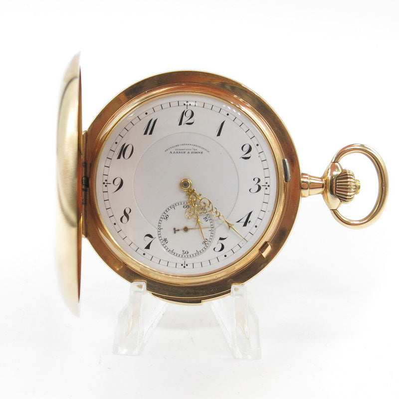 A. Lange & Söhne Goldene Taschenuhr mit Viertelrepetition KAL.43