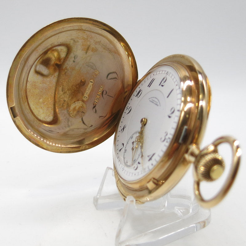 A. Lange & Söhne Goldene Taschenuhr mit Viertelrepetition KAL.43