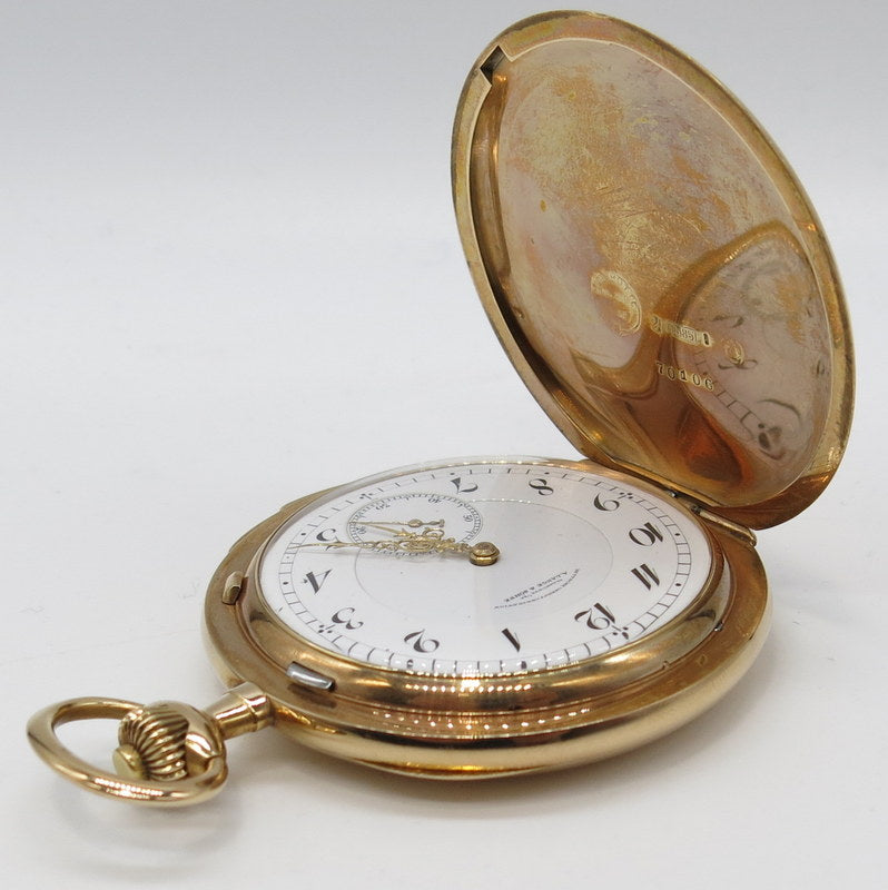 A. Lange & Söhne Goldene Taschenuhr mit Viertelrepetition KAL.43