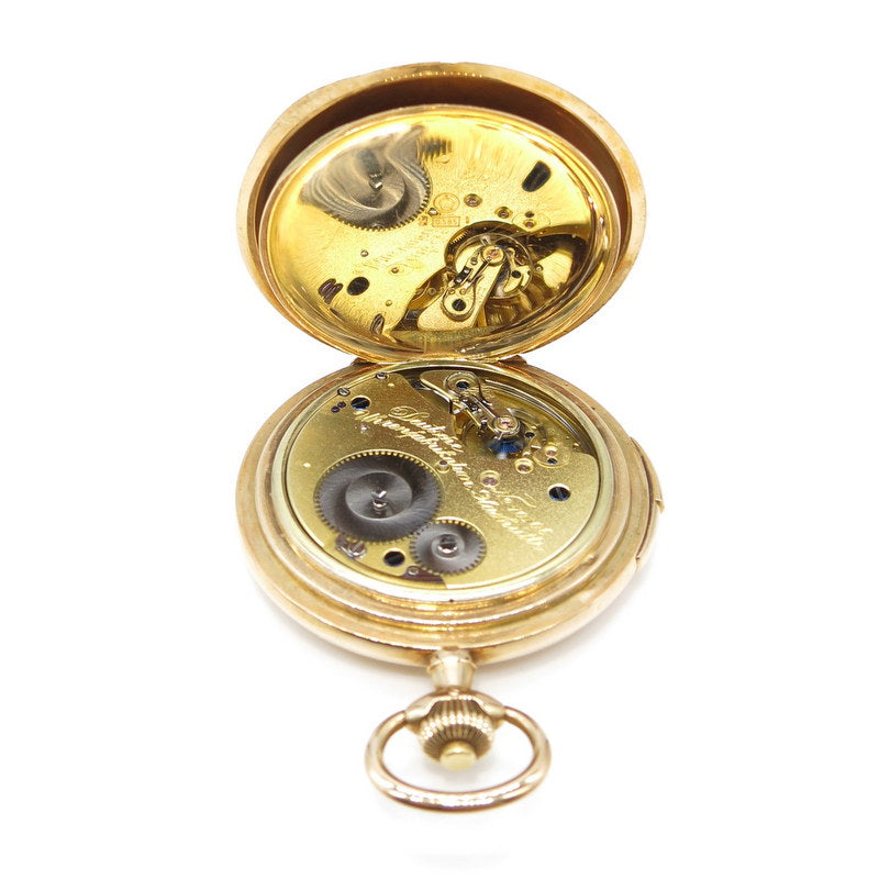 A. Lange & Söhne Goldene Taschenuhr mit Viertelrepetition KAL.43