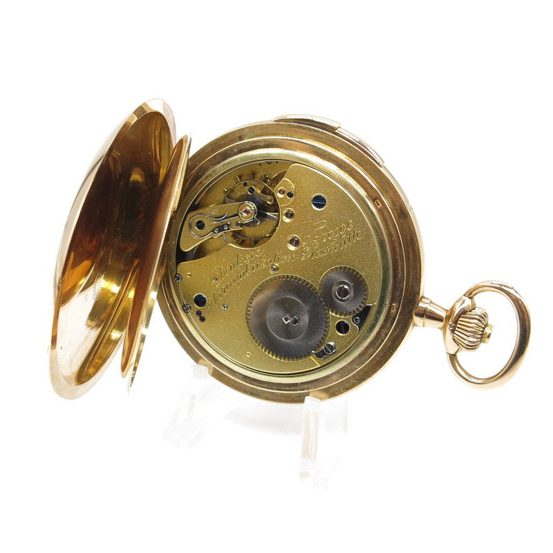 A. Lange & Söhne Goldene Taschenuhr mit Viertelrepetition KAL.43