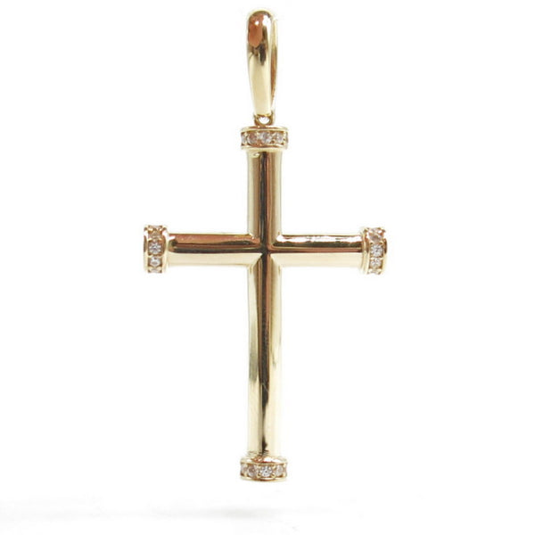 585/-er Gold - Kreuz Anhänger mit Zirkon - ca.3.70gr.