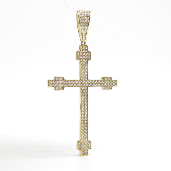 585/-er Gold - Kreuz Anhänger mit Zirkon - ca.6.40gr.
