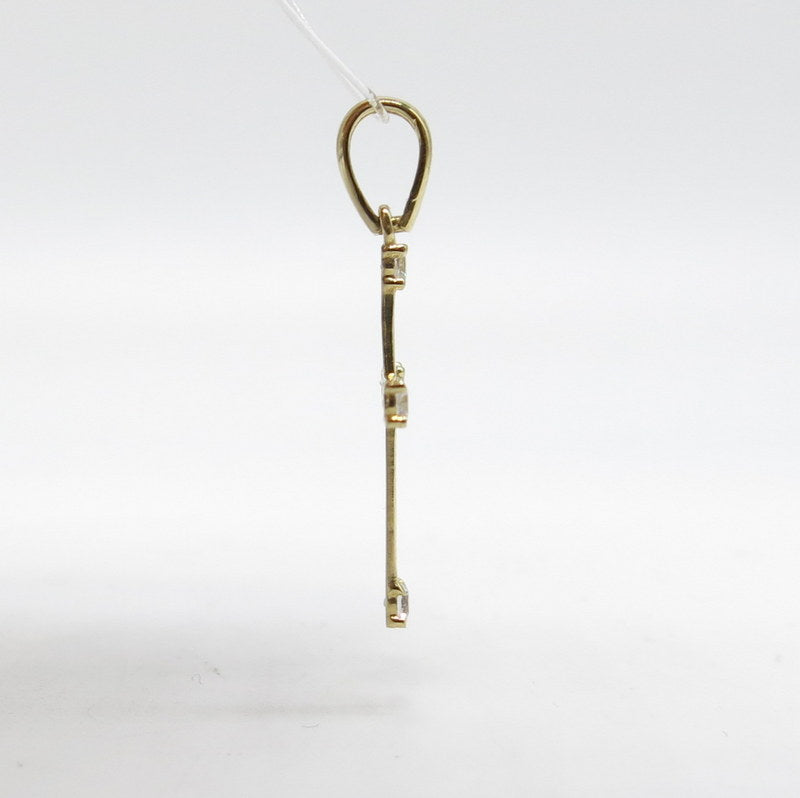 585/-er Gold - Kreuz Anhänger mit Zirkon - ca.0.90gr.