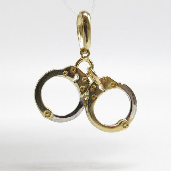 585/-er Gold Bicolor - Handschellen Anhänger - ca.4.60gr.