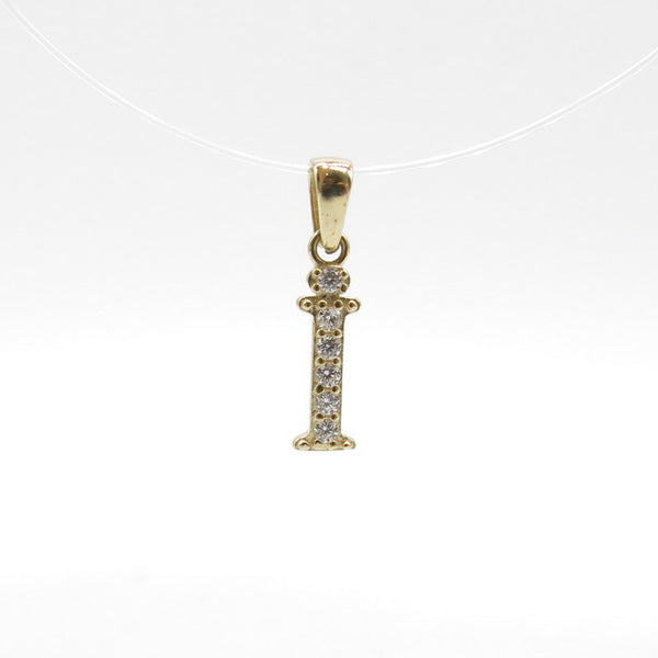 585/-er Gold - " I " Buchstabe Anhänger