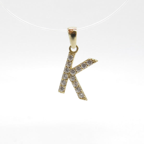 585/-er Gold - " K " Buchstabe Anhänger