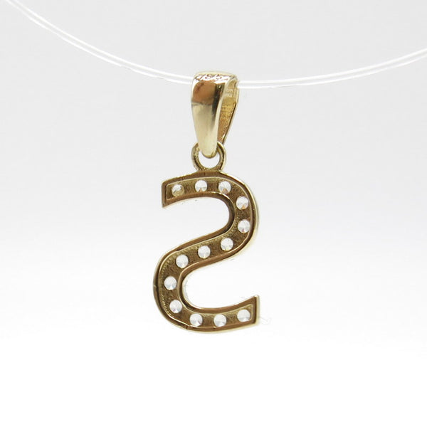 585/-er Gold - " S " Buchstabe Anhänger